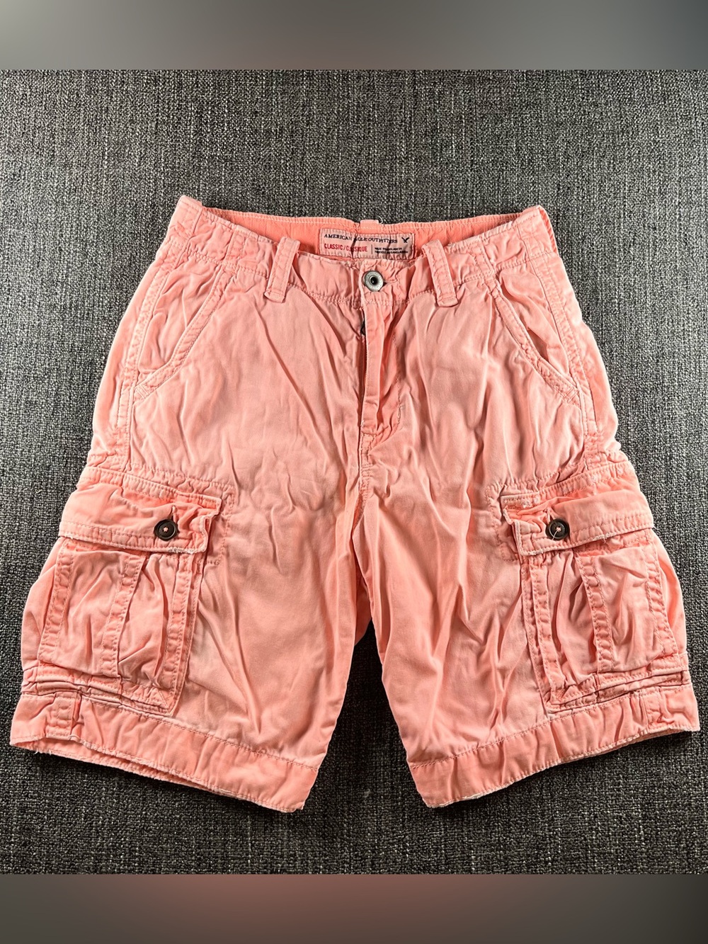 American Eagle, outfitters, pink, cargo shorts, women’s, distressed
Size 30